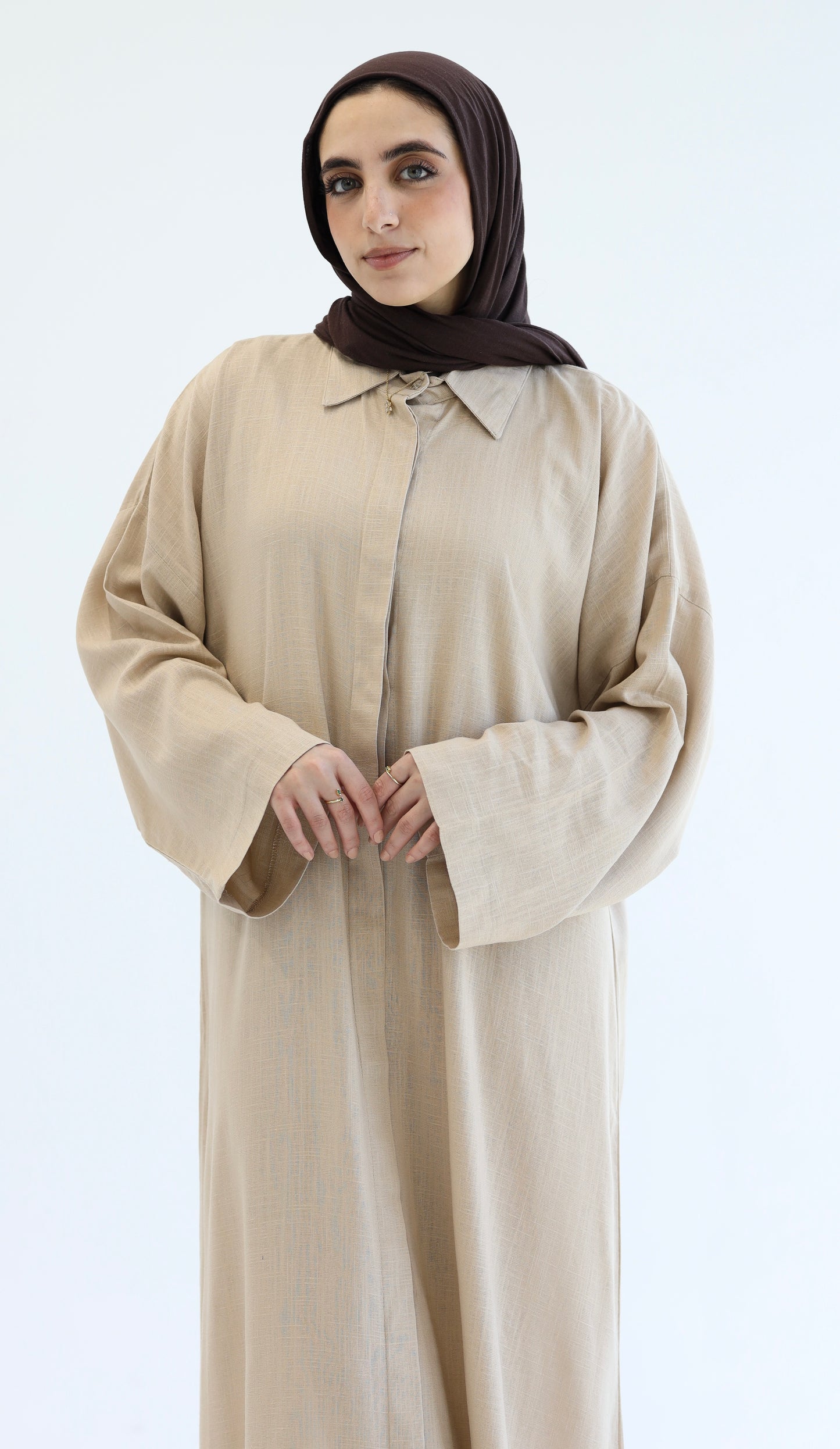 Linen wrapped Dress(Beige)