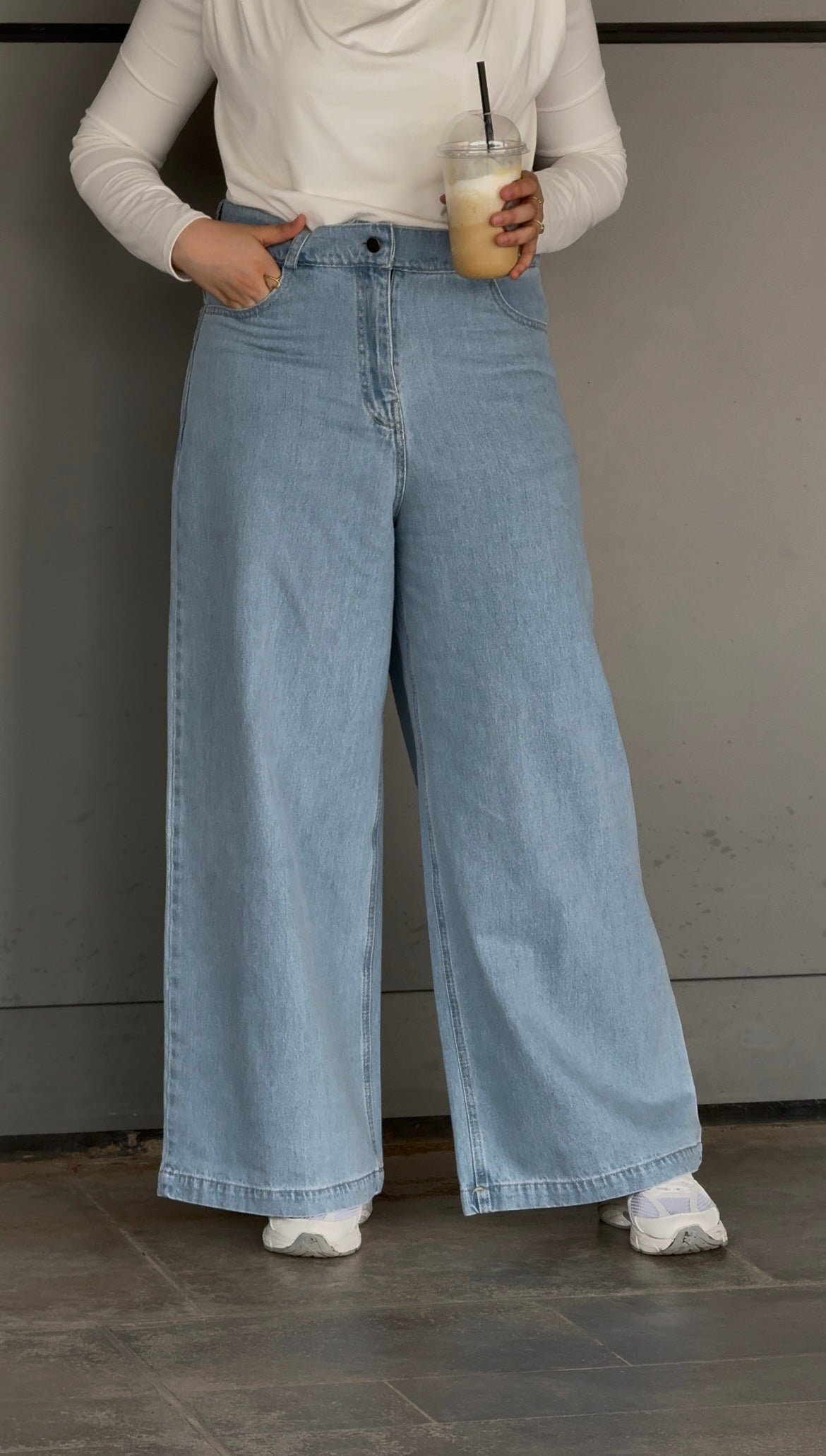 Denim wide leg