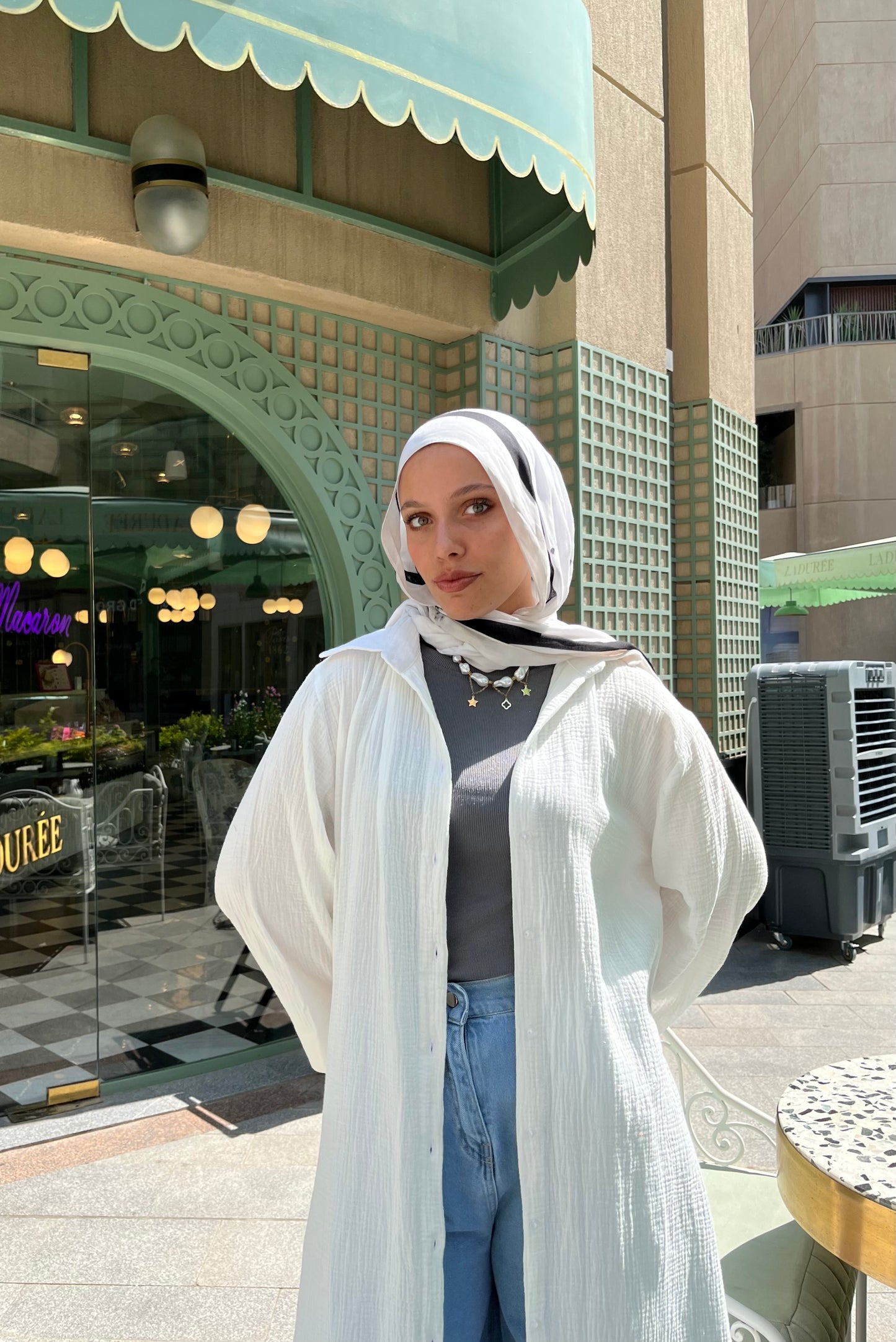 Breezy long shirt (white)