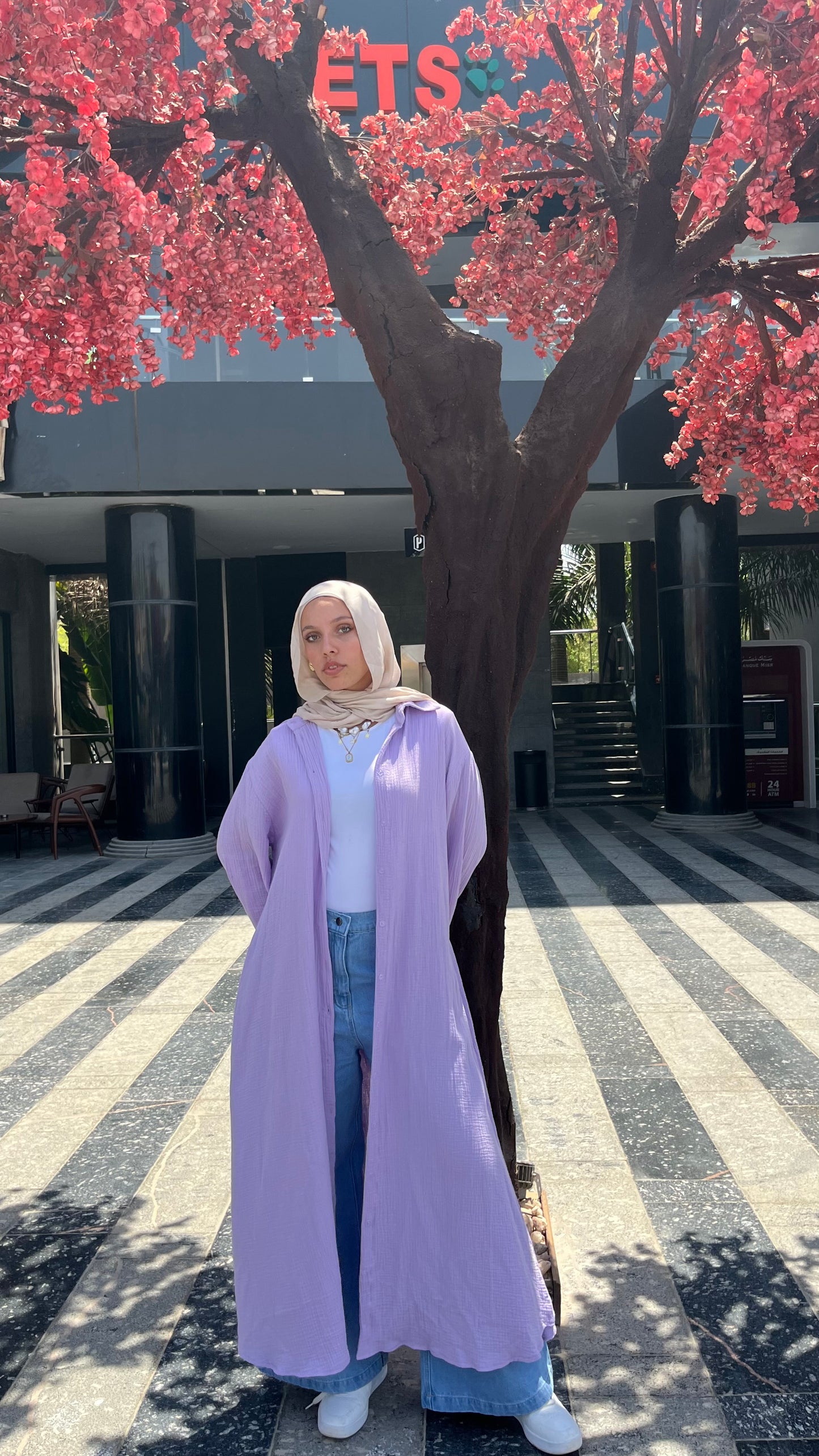 Breezy long shirt  (lavender )