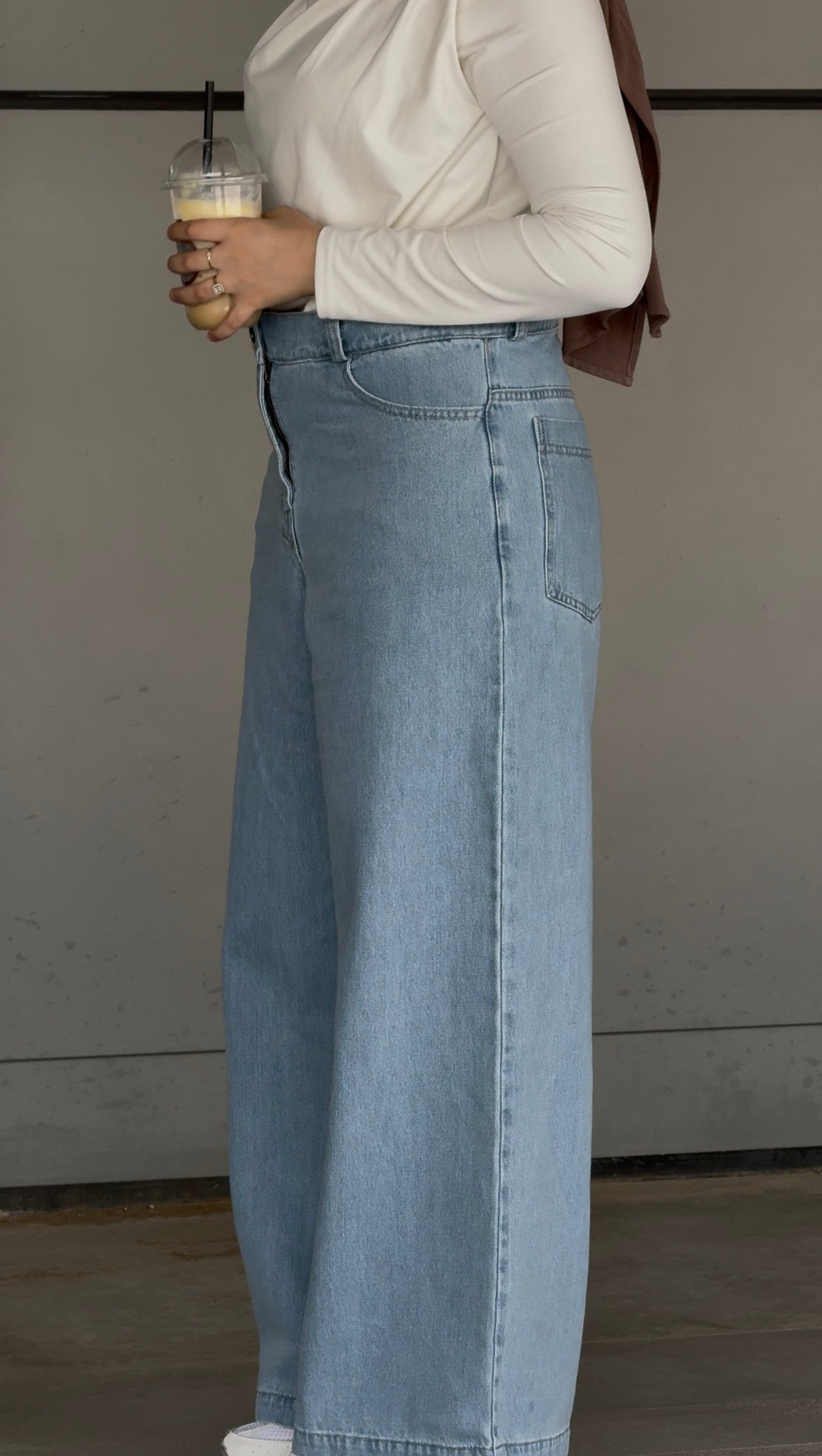 Denim wide leg