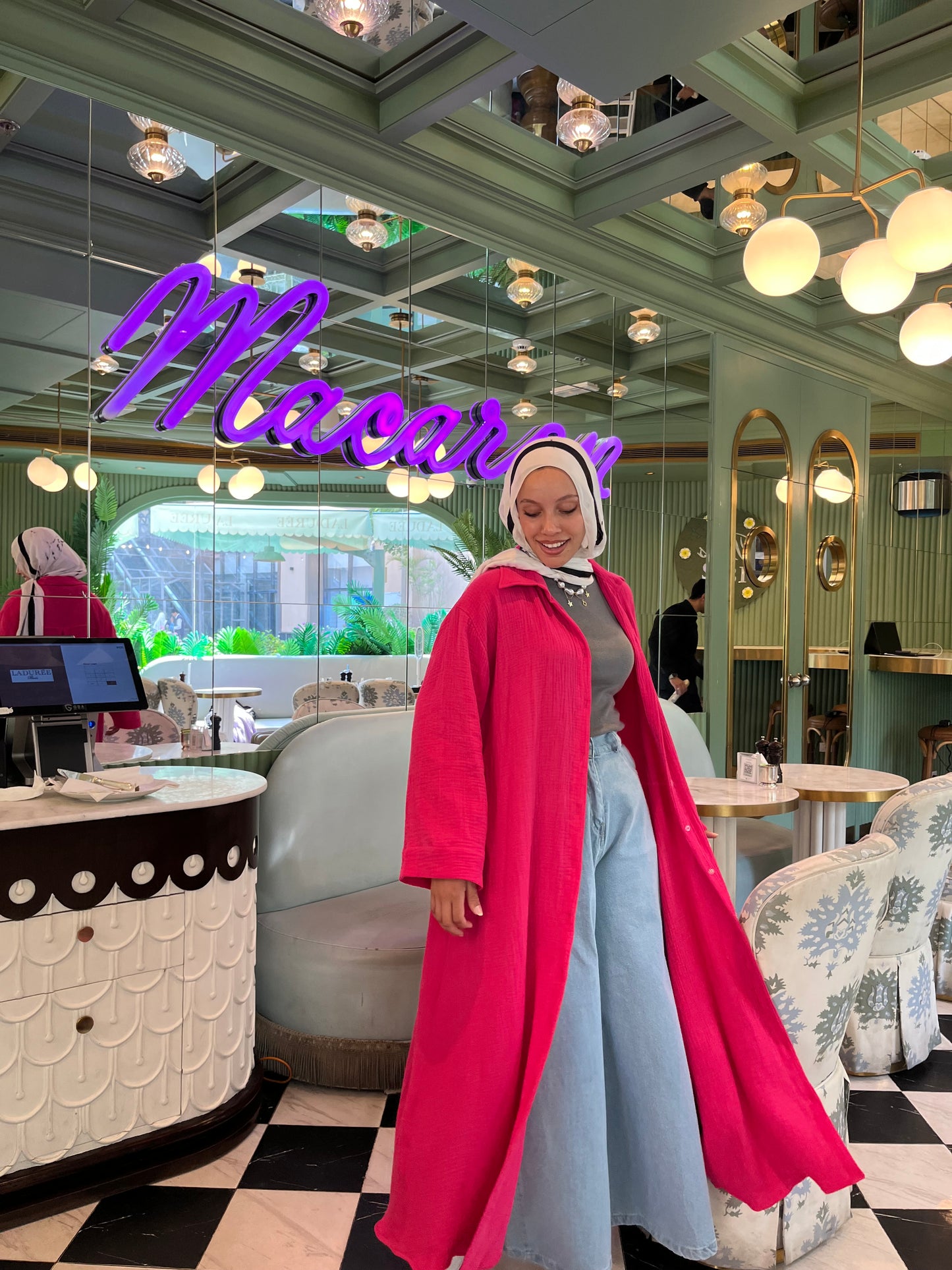 Breezy long shirt  (Hot Pink)