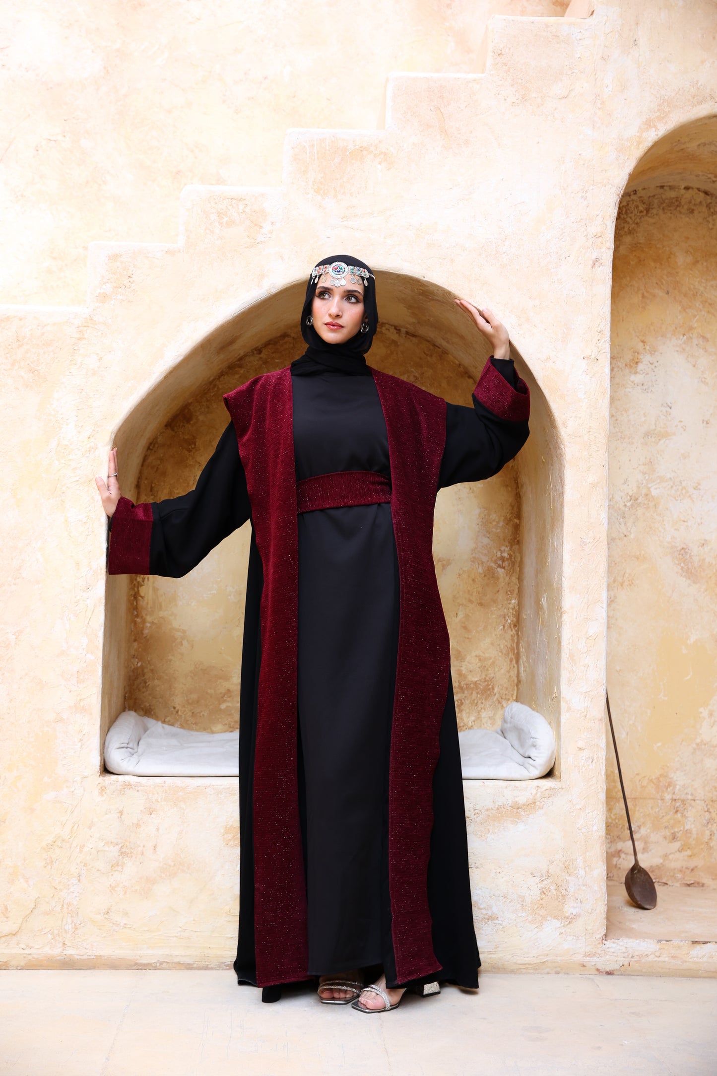 Yaqut Kaftan(burgundy)