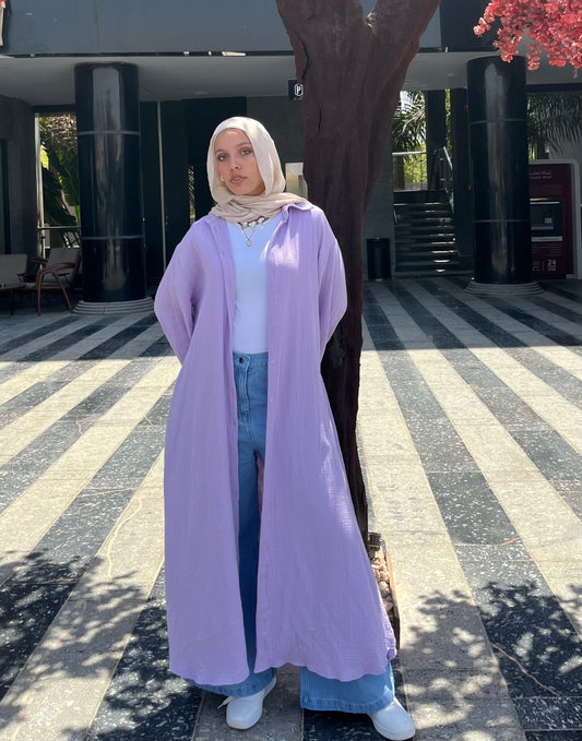 Breezy long shirt  (lavender )