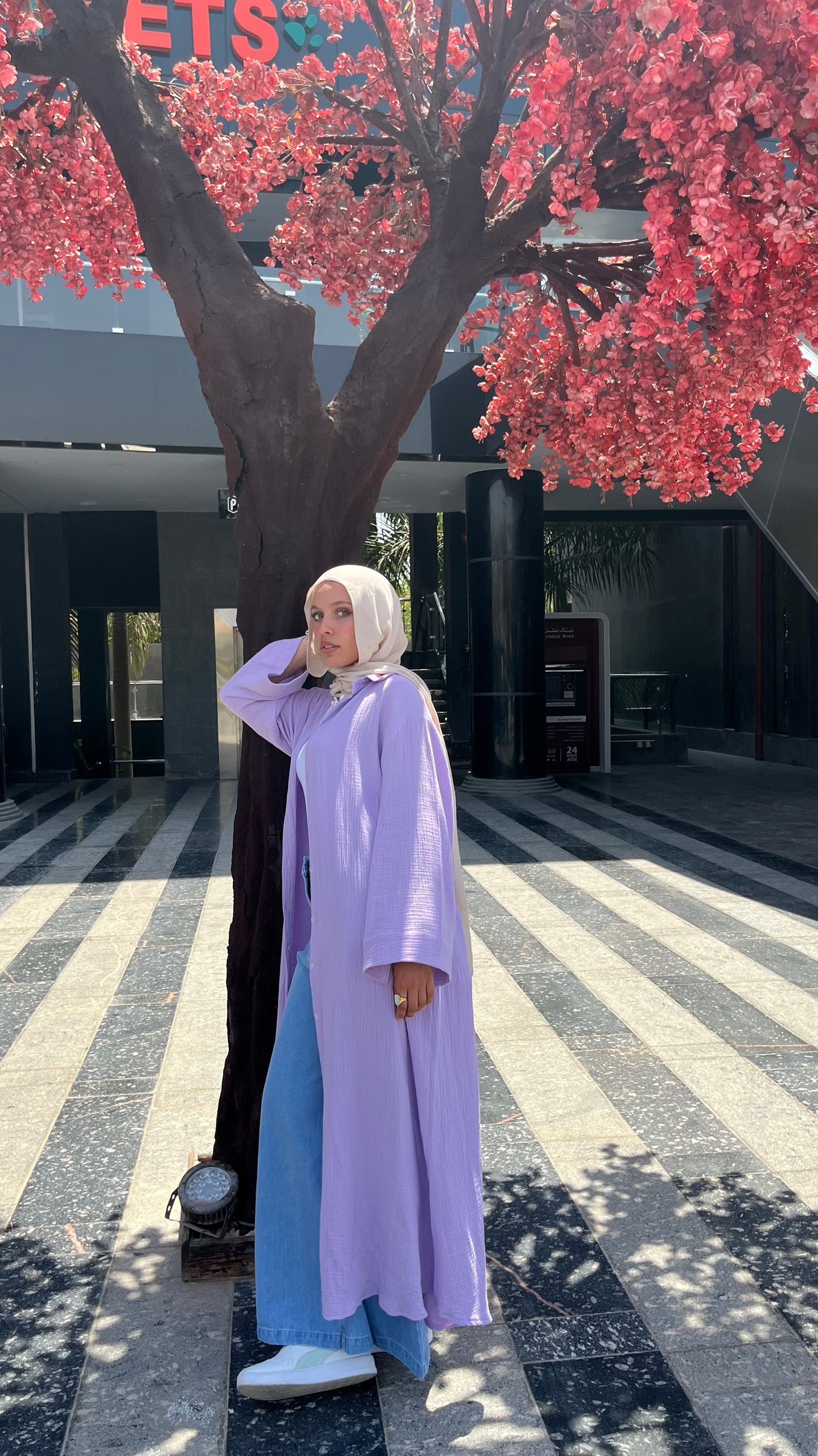 Breezy long shirt  (lavender )