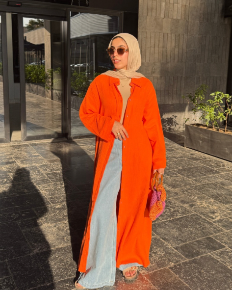 Breezy long shirt 
(Hot Orange)