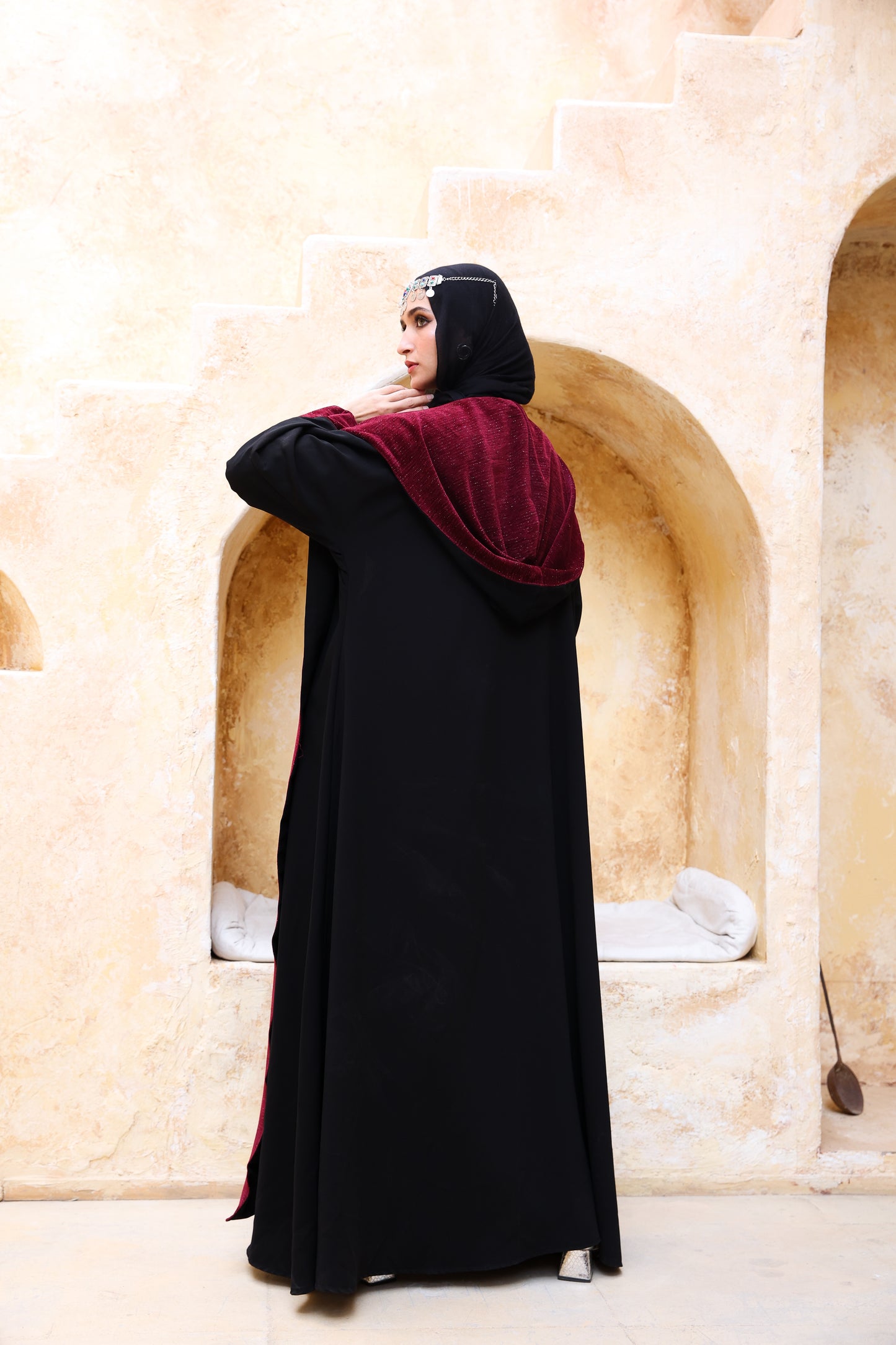 Yaqut Kaftan(burgundy)